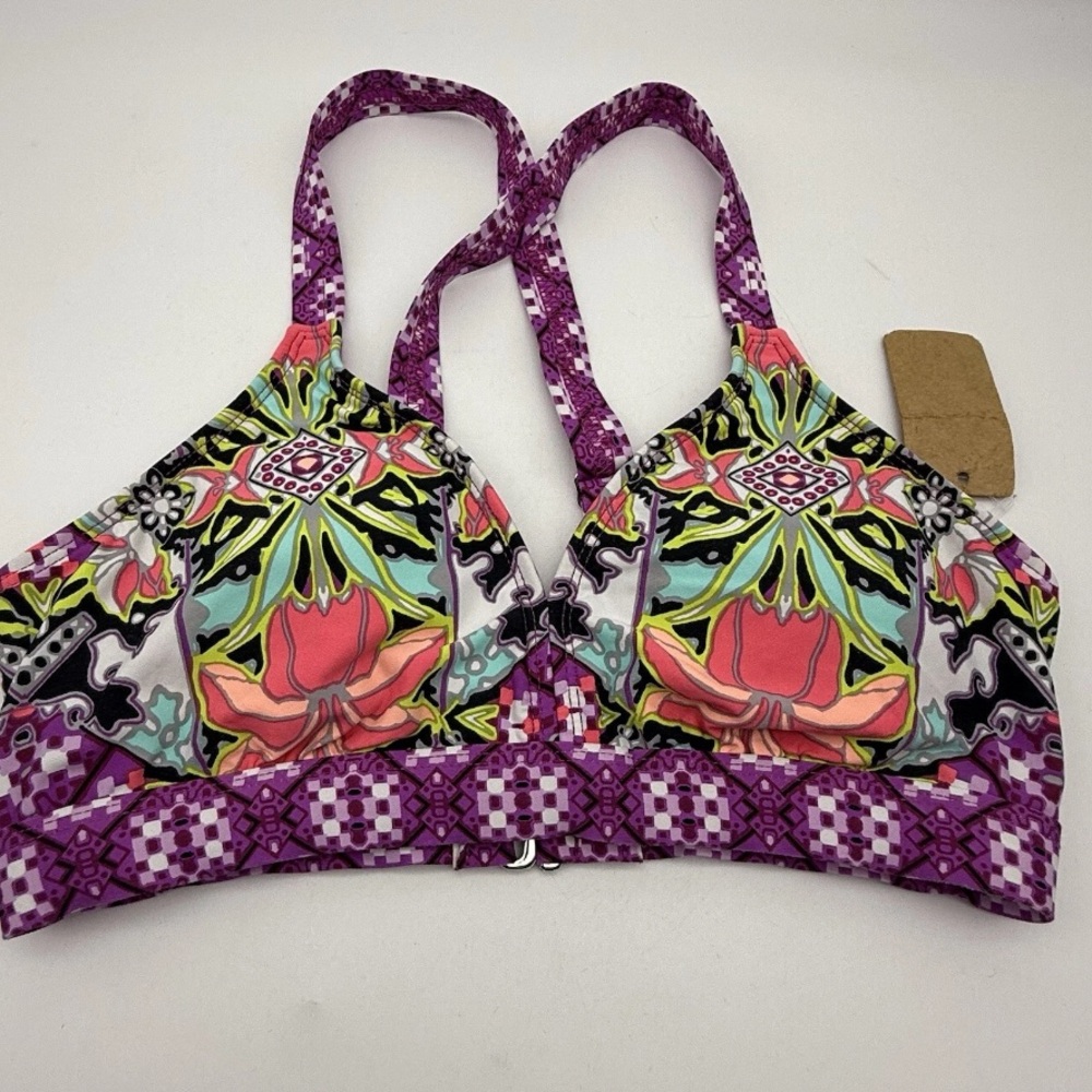 NWT Title Nine Swimwear Top Womens Small Floral Tropical  Bikini Beach Vacation